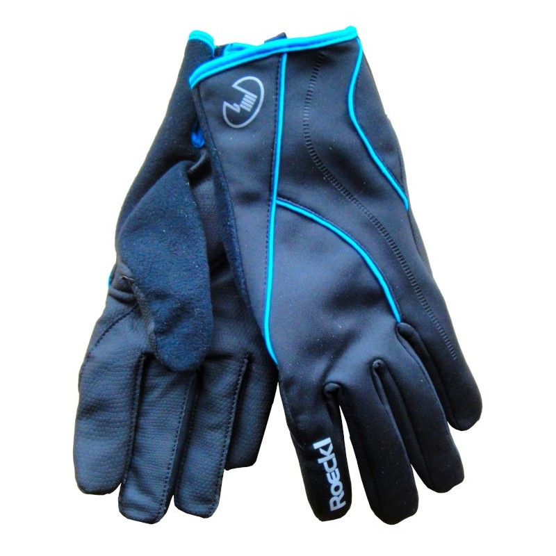 Gants chauds de course Roeckl Laikko noir-bleu Gants chauds de course Roeckl Laikko noir-bleu